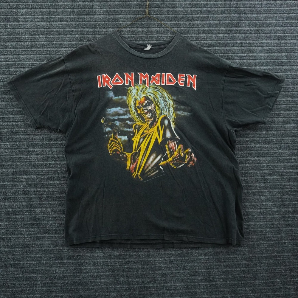 Iron Maiden Graphic T-Shirt Mens XL Black Eddie The Head Heavy Metal Rock Tee